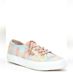 SUPERGA Womens Pastel Tie Dye Sneakers, size 9 (40EU)
